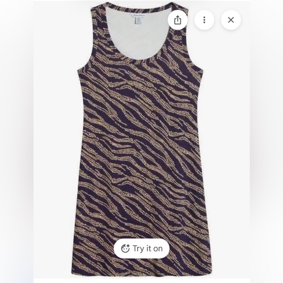 Tommy Bahama Darcy Zebra Bay Sleeveless Shift Mini Dress - Picture 3 of 5